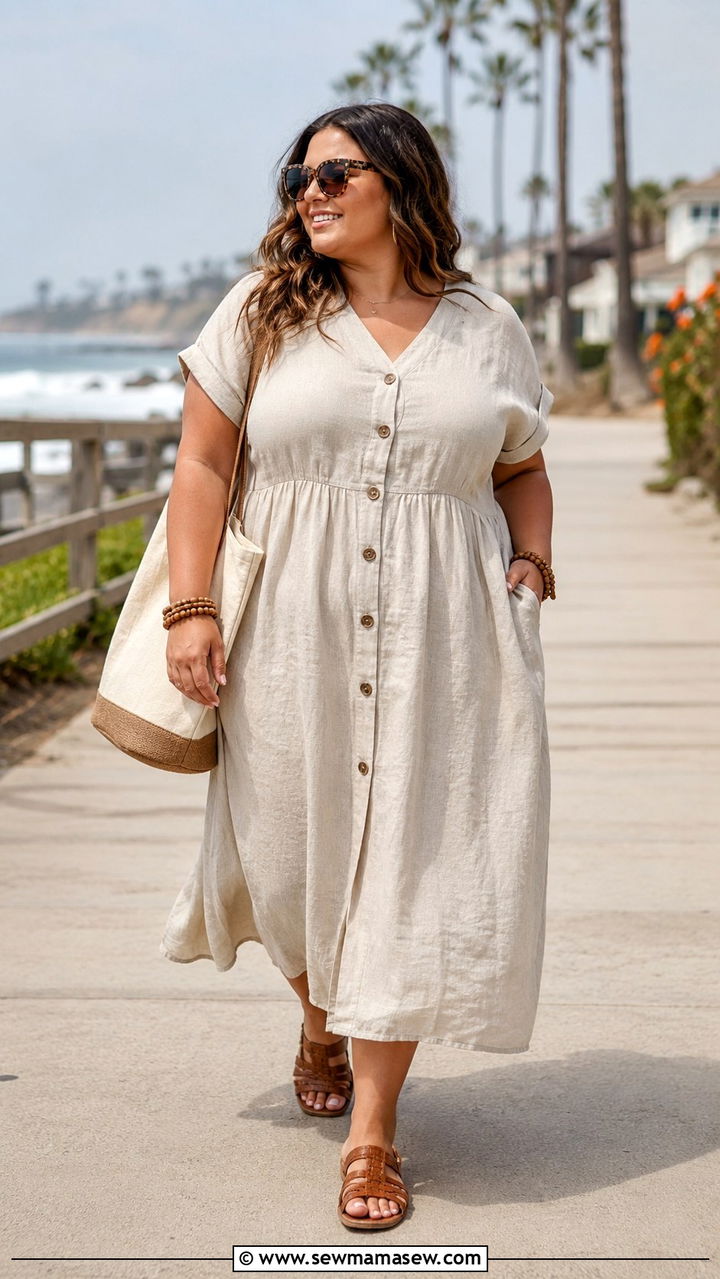 Plus Size Linen Dress Outfit - 30 Plus size outfit ideas with dresses