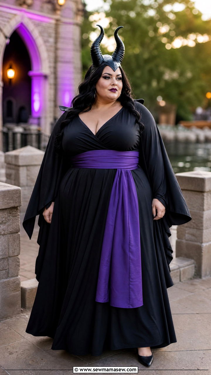 Plus Size Maleficent Dark Elegance Outfit - 30 Plus size Disney outfit ideas
