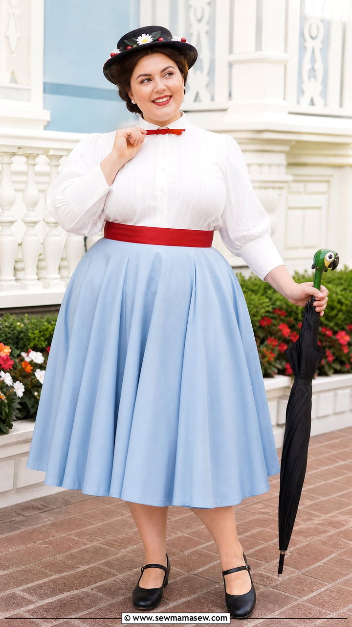 Plus Size Mary Poppins Practical Magic Outfit - 30 Plus size Disney outfit ideas