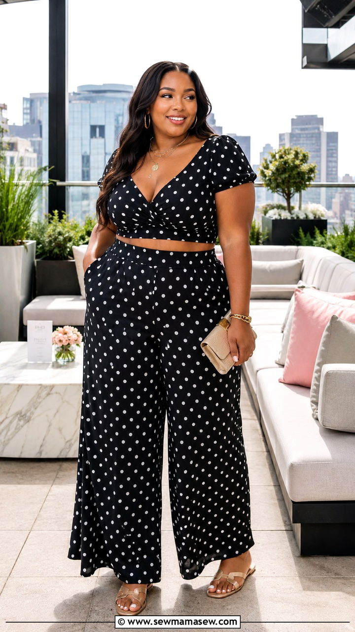 Plus Size Matching Two Piece Set For Brunch - 30 Plus size outfit ideas for brunch