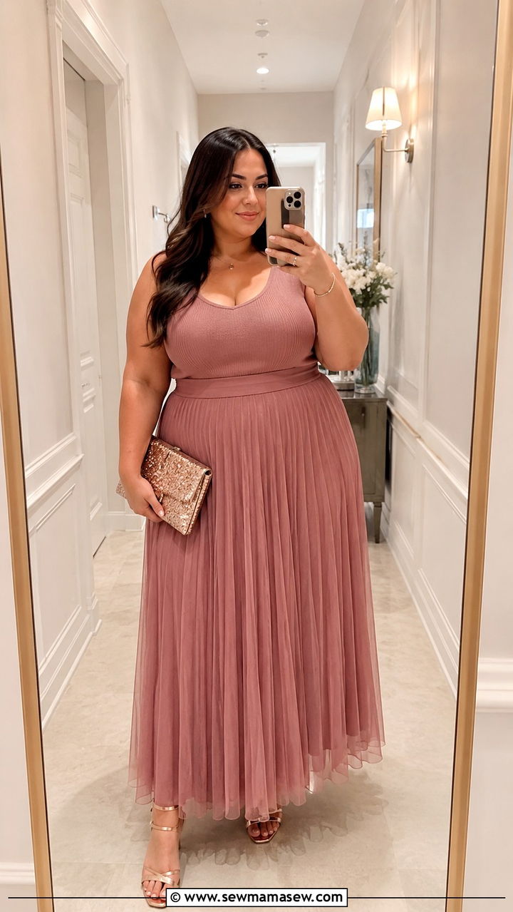 Plus Size Maxi Skirt And Top Summer Wedding Guest Outfit - 30 plus size summer wedding guest outfit ideas