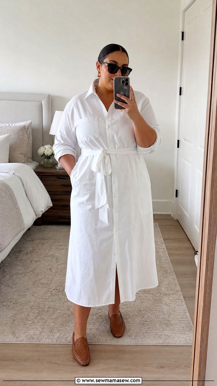 Plus Size Midi Shirt Dress Modest Outfit - 30 Modest outfit ideas plus size
