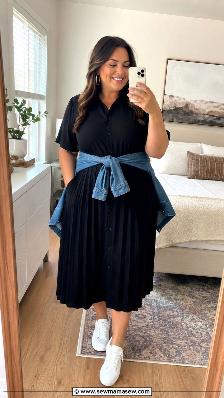 Plus Size Midi Shirtdress Outfit From Target - 20 Plus size from Target