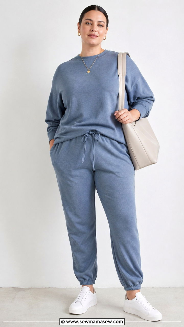 Plus Size Monochrome Loungewear Set - 30 Plus size loungewear outfits