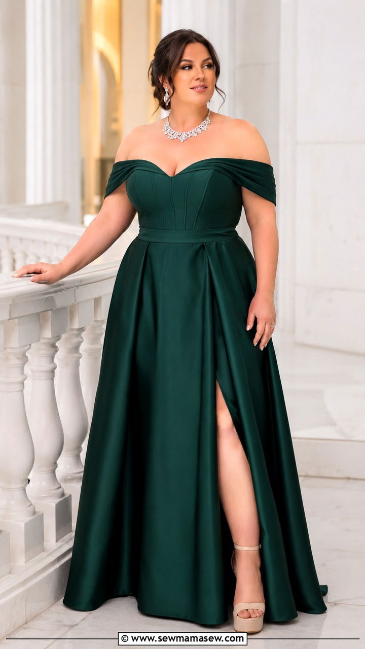 Plus Size Off Shoulder Gown Wedding Guest - 20 Wedding guest outfit ideas off shoulder dress