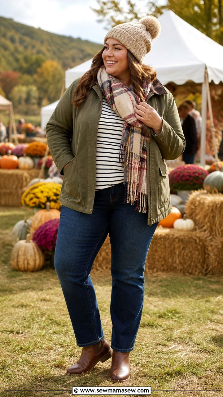 Plus Size Old Navy Barn Jacket and Boots Outfit - 20 Plus size from Old Navy