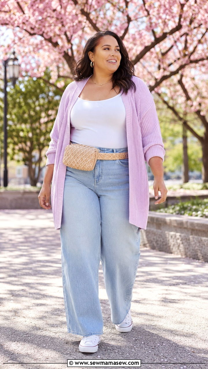 Plus Size Old Navy Spring Cardigan and Jeans Outfit - 20 Plus size from Old Navy