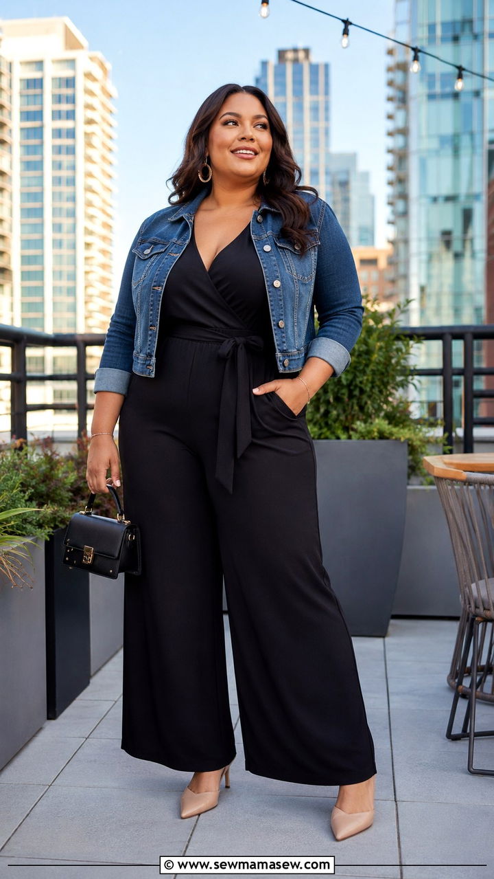 Plus Size Old Navy Wide Leg Jumpsuit Outfit - 20 Plus size from Old Navy
