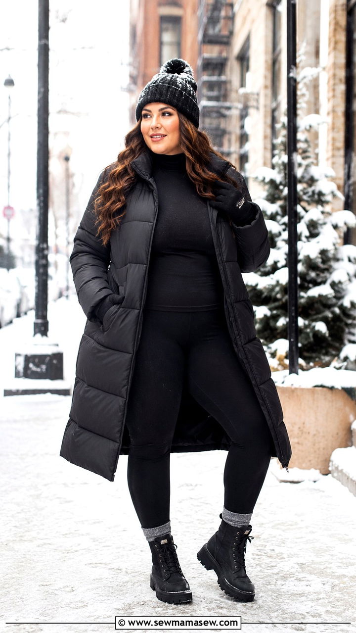 Plus Size Old Navy Winter Puffer Coat Outfit - 20 Plus size from Old Navy
