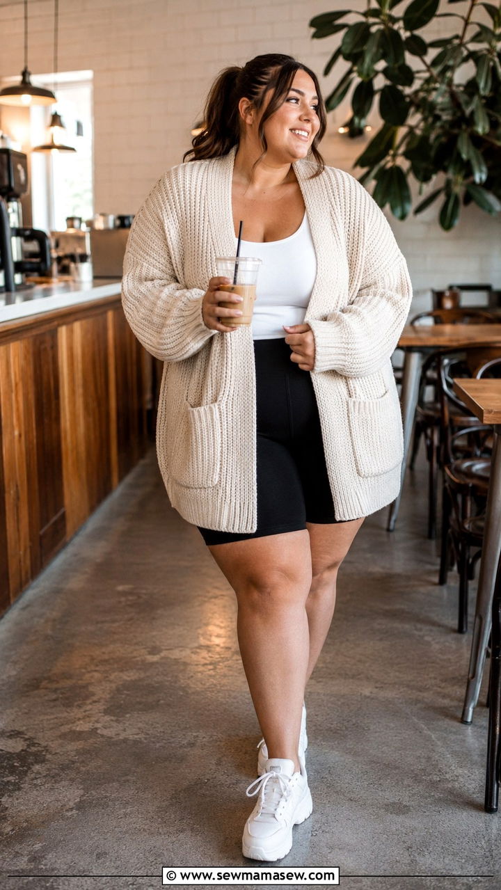 Plus Size Oversized Cardigan Photoshoot Outfit - 30 Plus size outfit ideas for photoshoot