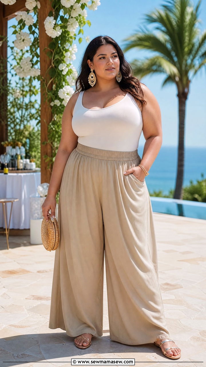 Plus Size Palazzo Pants Set Size 26 - 25 Plus size outfit ideas size 26
