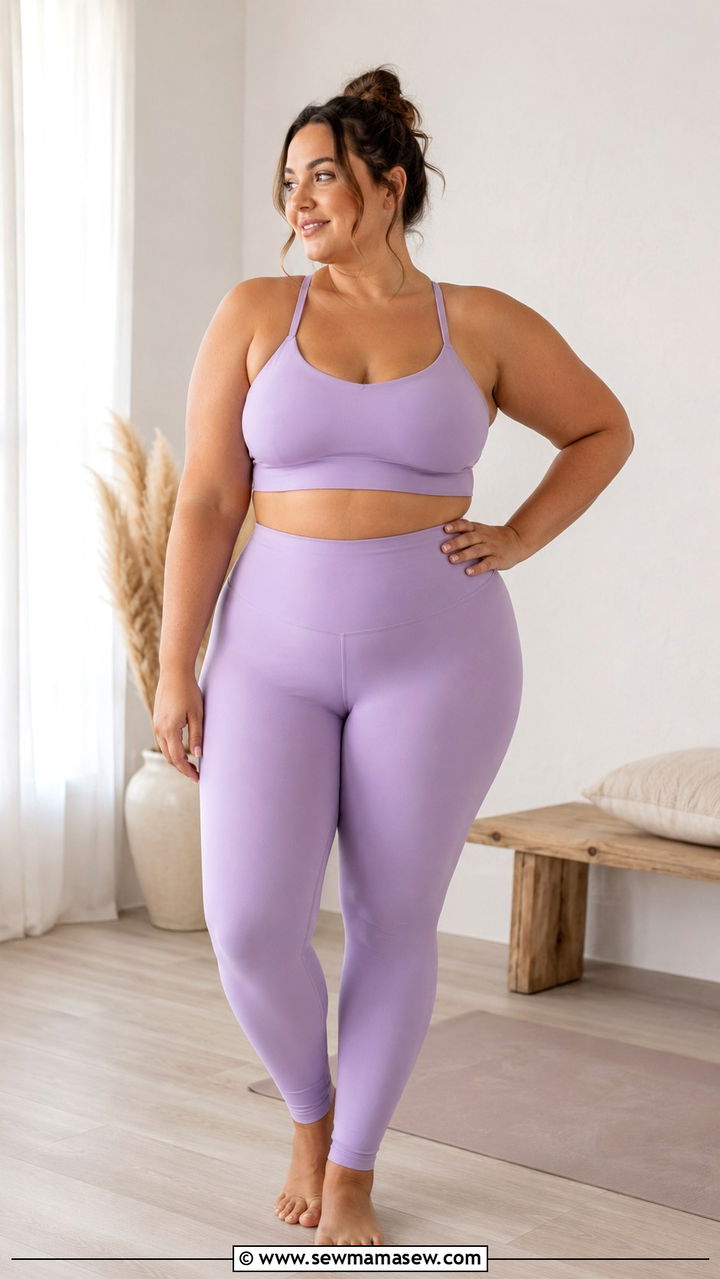 Plus Size Pastel Tone Yoga Set Outfit - 25 Yoga outfit ideas plus size
