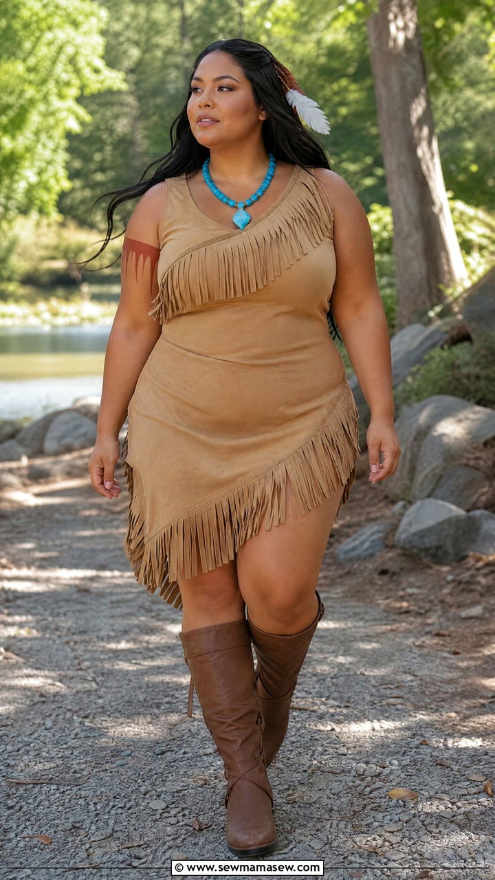 Plus Size Pocahontas Nature Inspired Outfit - 30 Plus size Disney outfit ideas