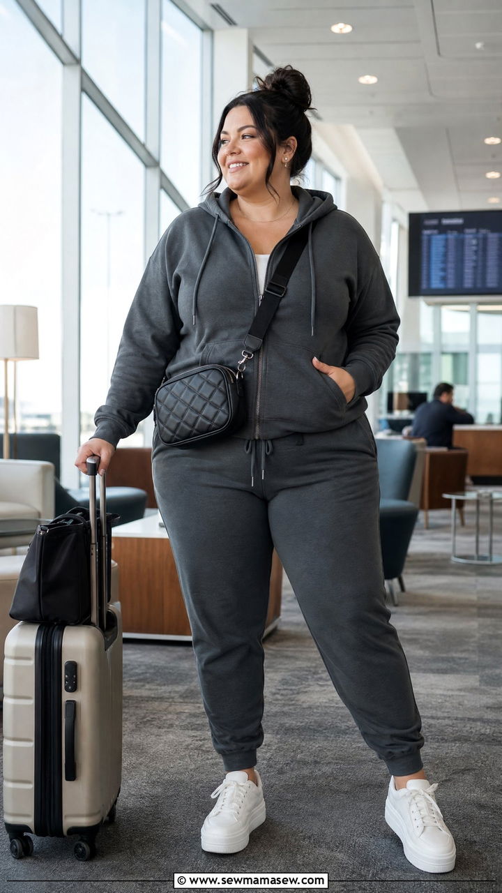 Plus Size Postpartum Jogger Set Outfit - 20 Plus size postpartum outfit ideas
