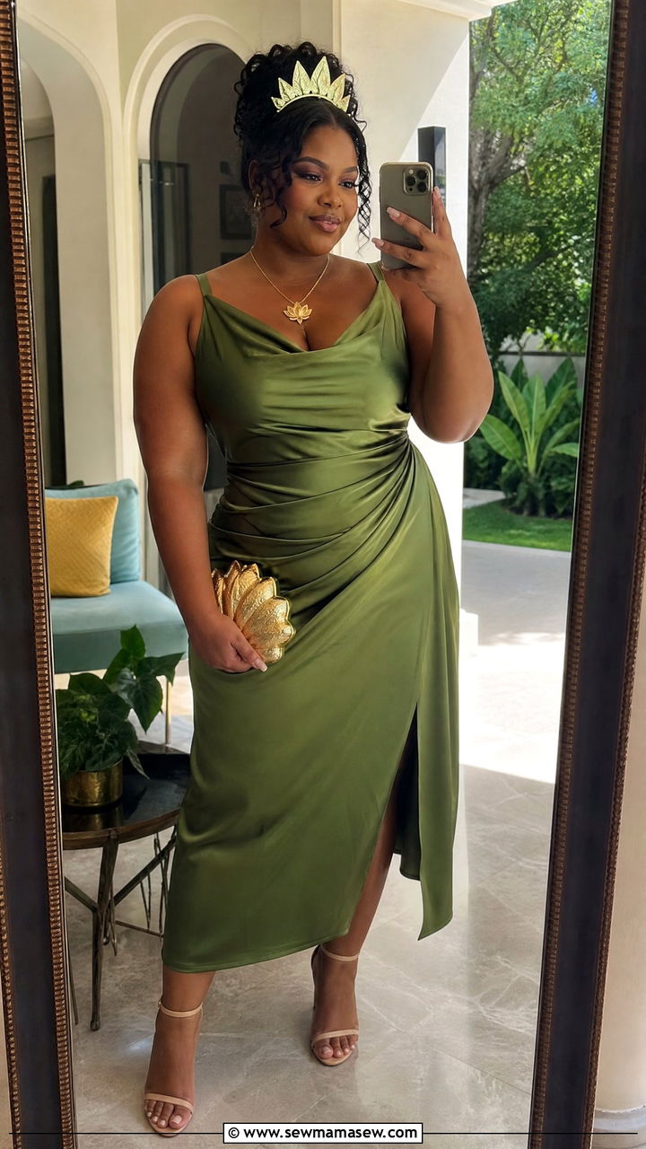 Plus Size Princess Tiana Gala Night Outfit - 30 Plus size Disney outfit ideas