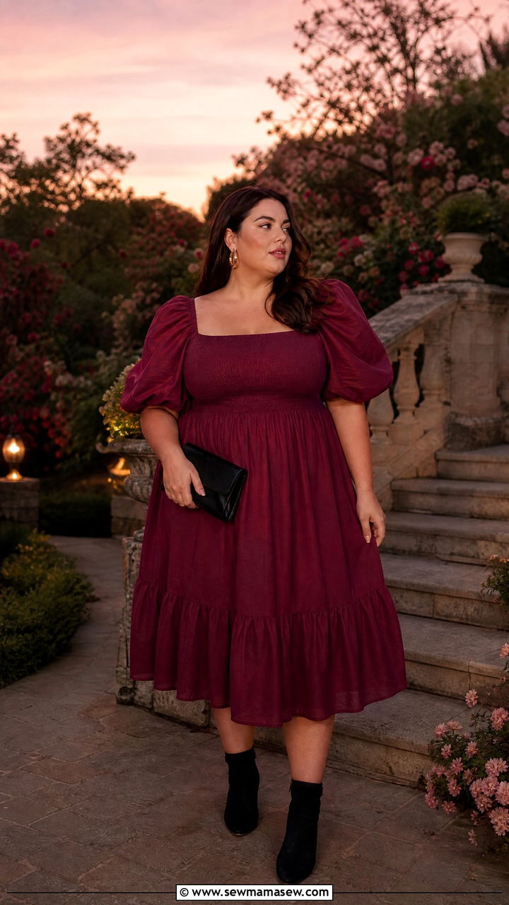 Plus Size Puff Sleeve Dress Outfit - 25 Plus size outfit ideas aesthetic