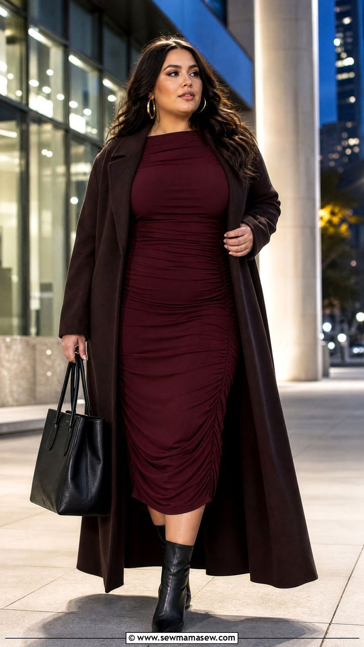 Plus Size Ruched Dress Outfit - 30 Plus size outfit ideas with dresses