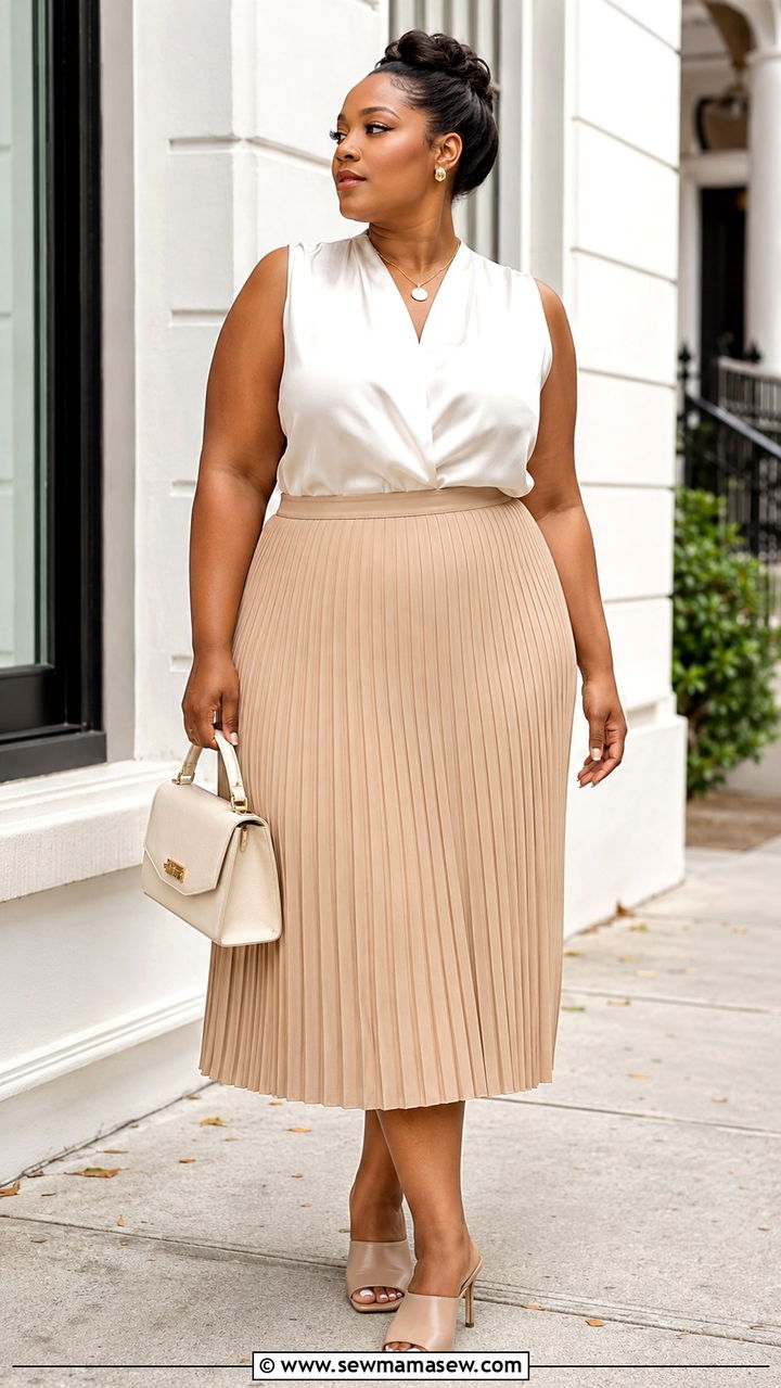 Plus Size Skirt and Blouse Graduation Outfit - 30 Plus size graduation outfit ideas