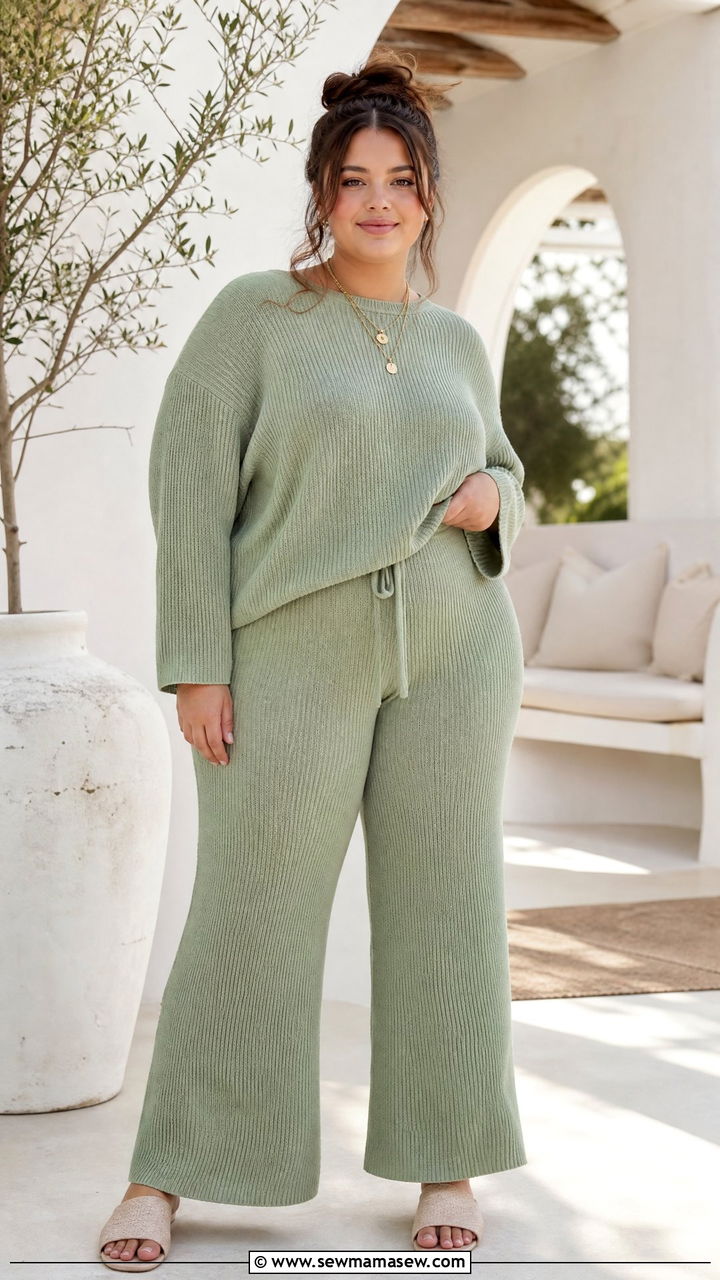 Plus Size Teen Knit Two Piece Set Outfit - 30 Plus size outfit ideas for teens