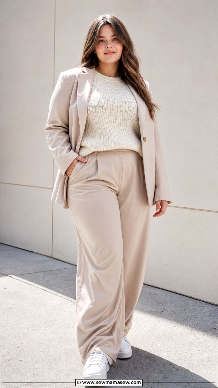 Plus Size Teen Monochrome Neutrals Outfit - 30 Plus size outfit ideas for teens