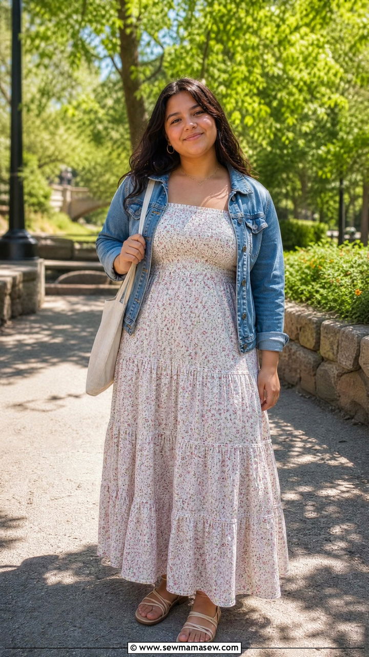 Plus Size Teen Tiered Maxi Dress Outfit - 30 Plus size outfit ideas for teens