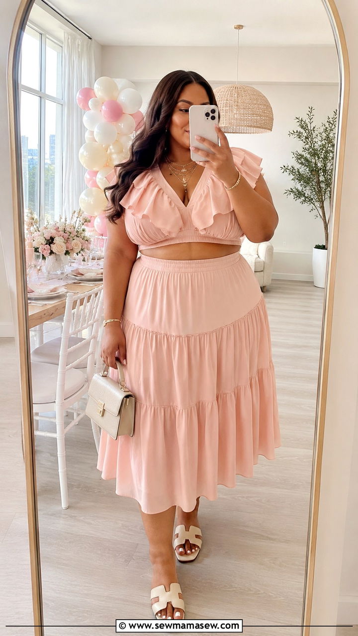Plus Size Two Piece Set Baby Shower Outfit - 30 plus size baby shower outfit ideas