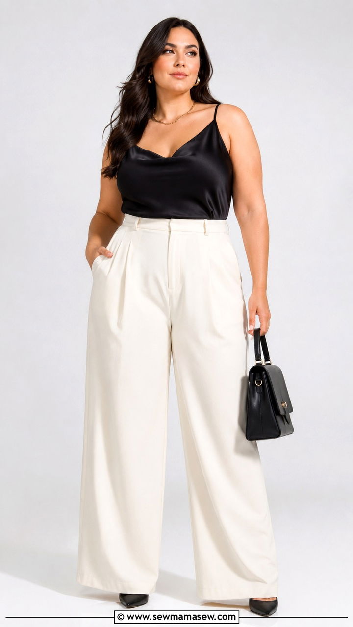 Plus Size Wide Leg Trousers Photoshoot Outfit - 30 Plus size outfit ideas for photoshoot