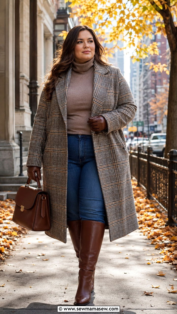 Plus Size Winter Coat Look Size 26 - 25 Plus size outfit ideas size 26