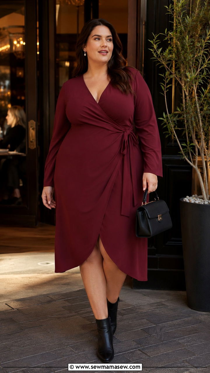 Plus Size Wrap Dress Outfit - 30 Minimalist outfits plus size
