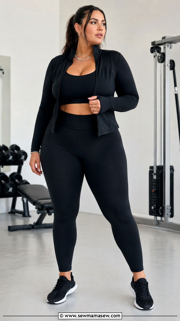 Plus size all black athletic set - 25 Athleisure outfit ideas plus size