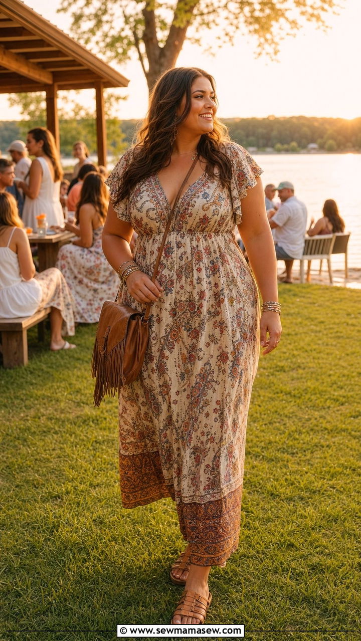 Plus size boho maxi dress family reunion - 25 Family reunion outfit ideas plus size