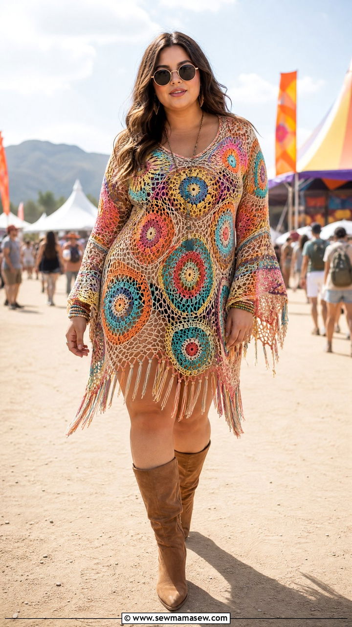 Plus size crochet dress festival outfit - 25 Festival outfit ideas plus size