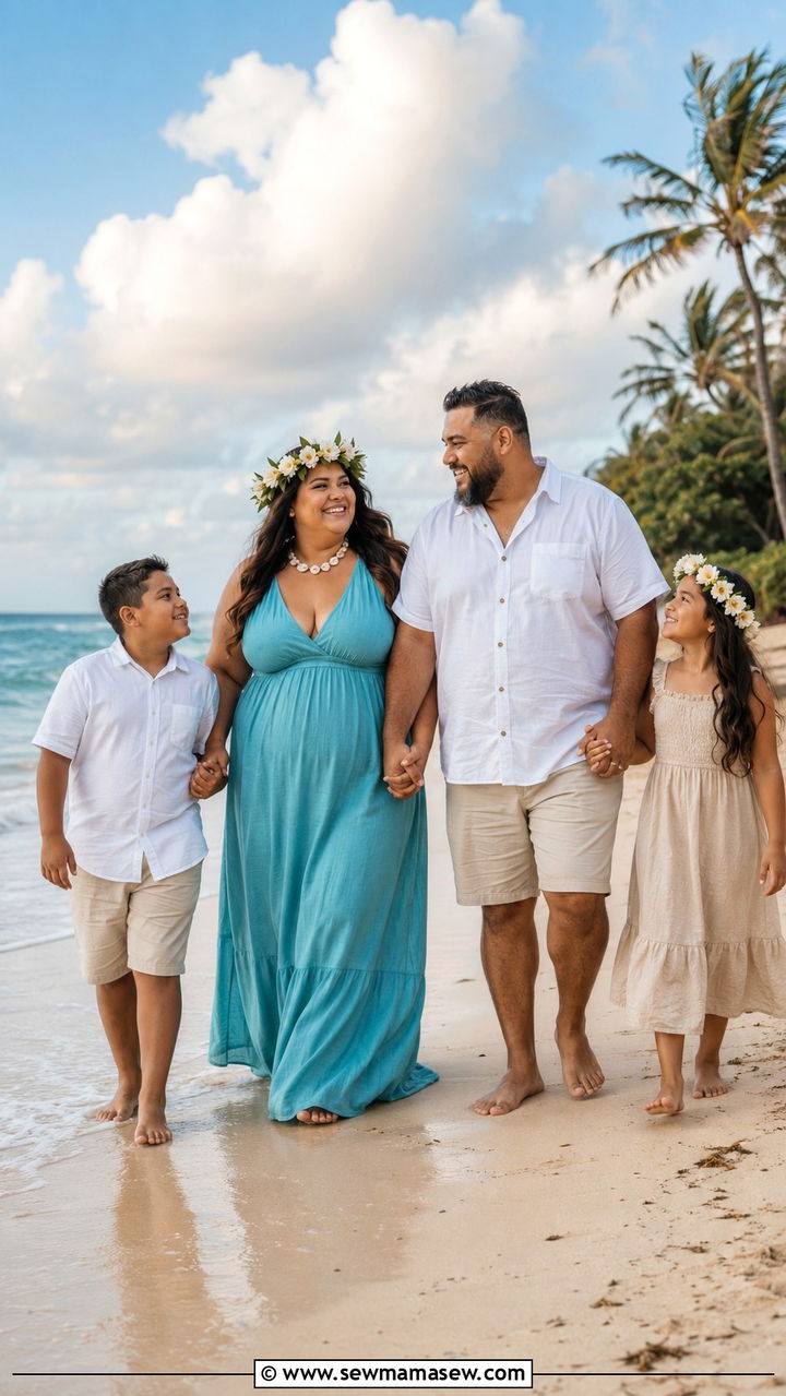 Plus size family photo outfit for beach - 30 Plus size family photo outfit ideas
