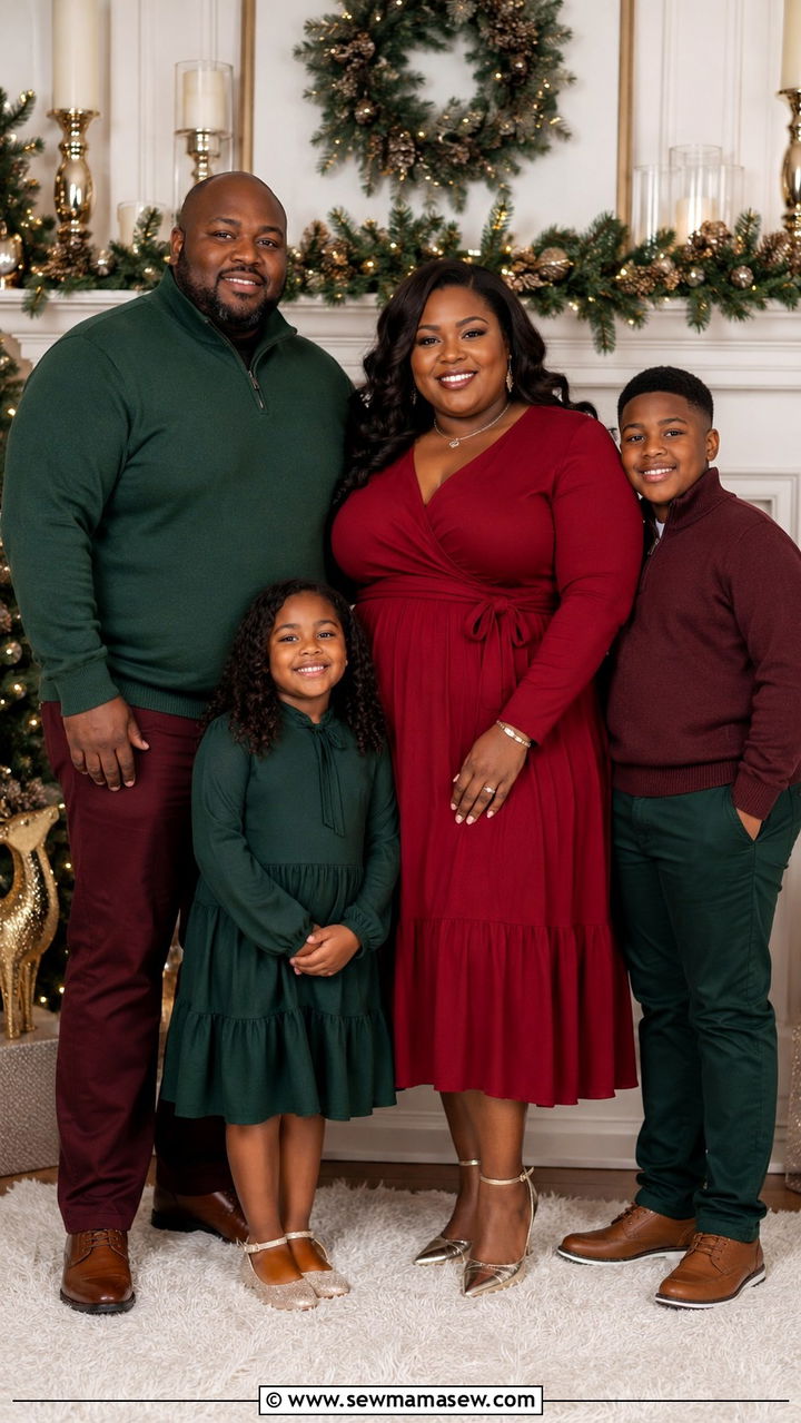 Plus size family photo outfit for holiday card - 30 Plus size family photo outfit ideas