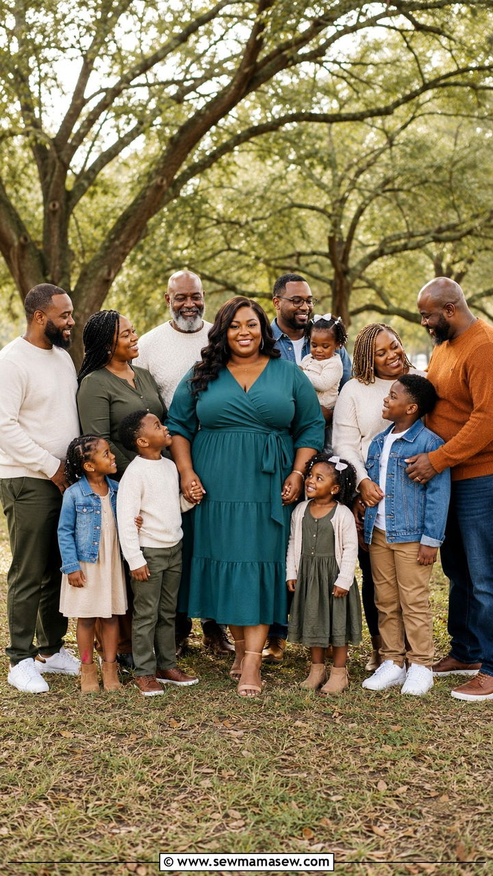 Plus size family photo outfit for large group - 30 Plus size family photo outfit ideas