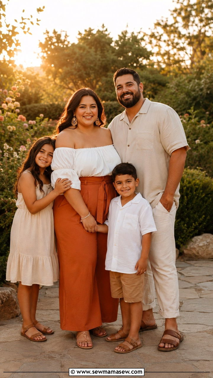 Plus size family photo outfit with off shoulder top - 30 Plus size family photo outfit ideas