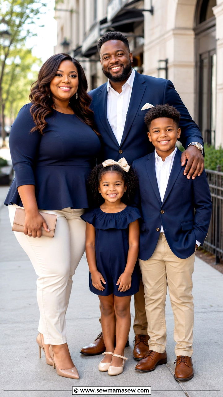 Plus size family photo outfit with peplum top - 30 Plus size family photo outfit ideas