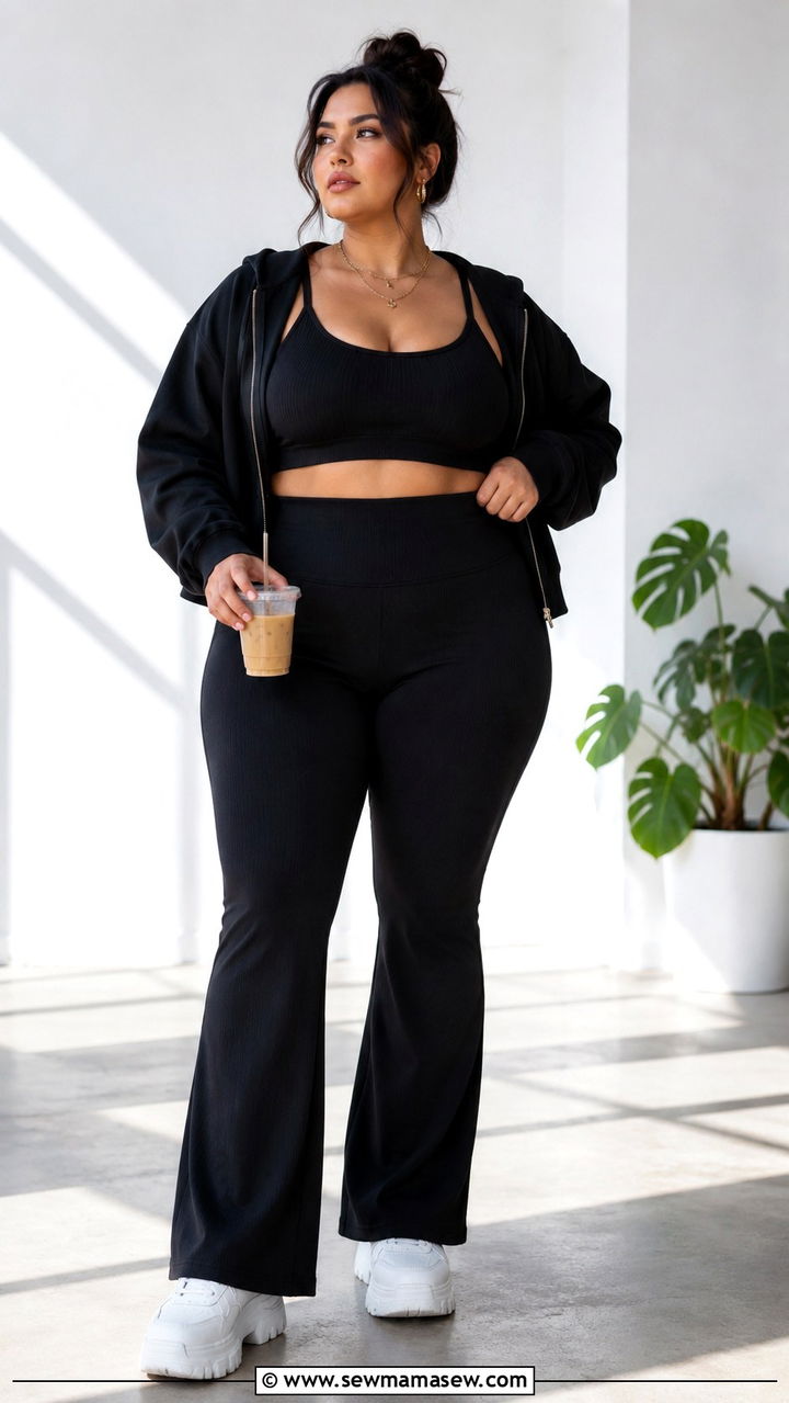 Plus size flare leggings outfit - 25 Athleisure outfit ideas plus size