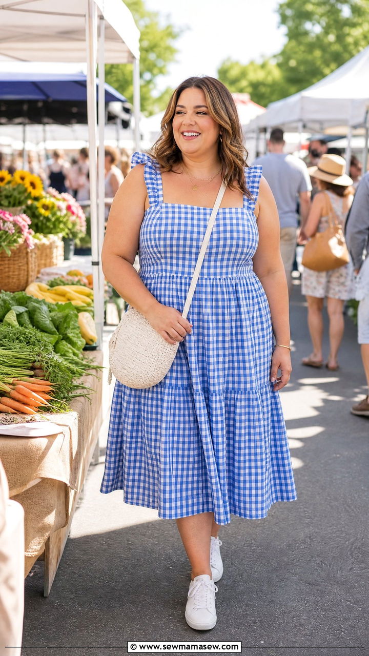 Plus size gingham dress outfit - 25 Plus size outfit ideas cottagecore
