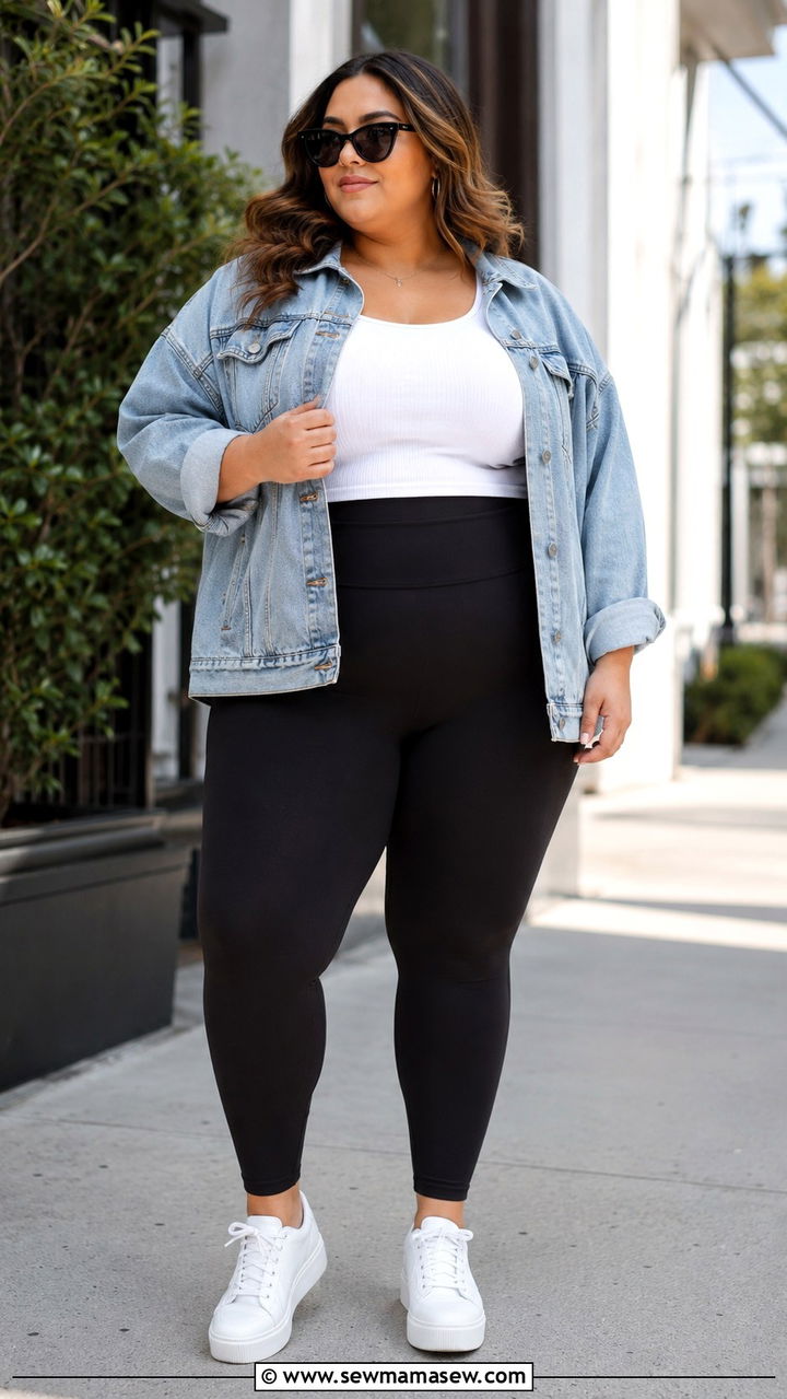 Plus size graphic tee with bike shorts - 25 Athleisure outfit ideas plus size