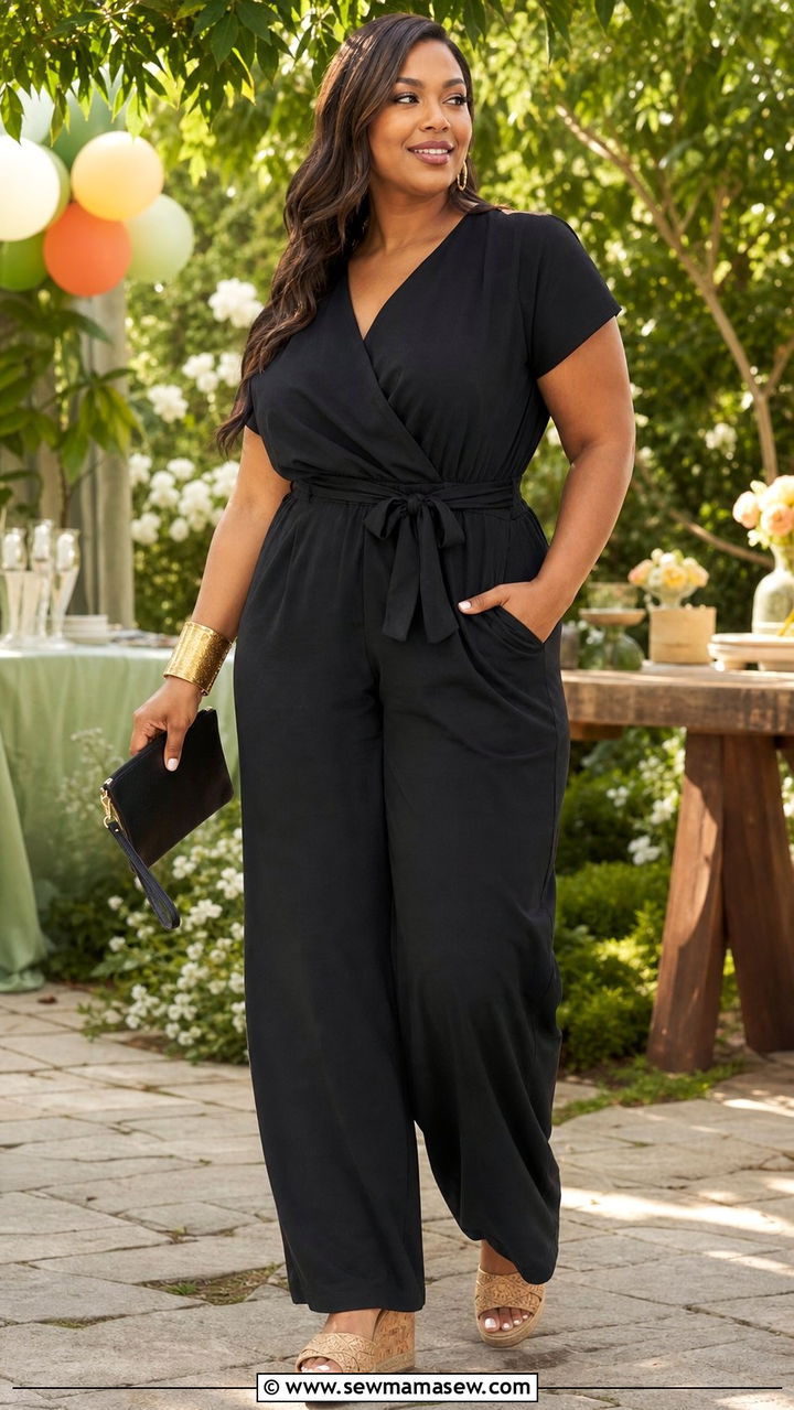 Plus size jumpsuit family reunion look - 25 Family reunion outfit ideas plus size