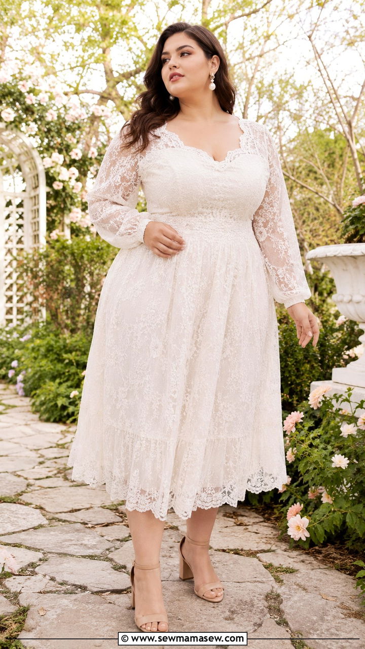 Plus size lace dress outfit - 25 Plus size outfit ideas cottagecore
