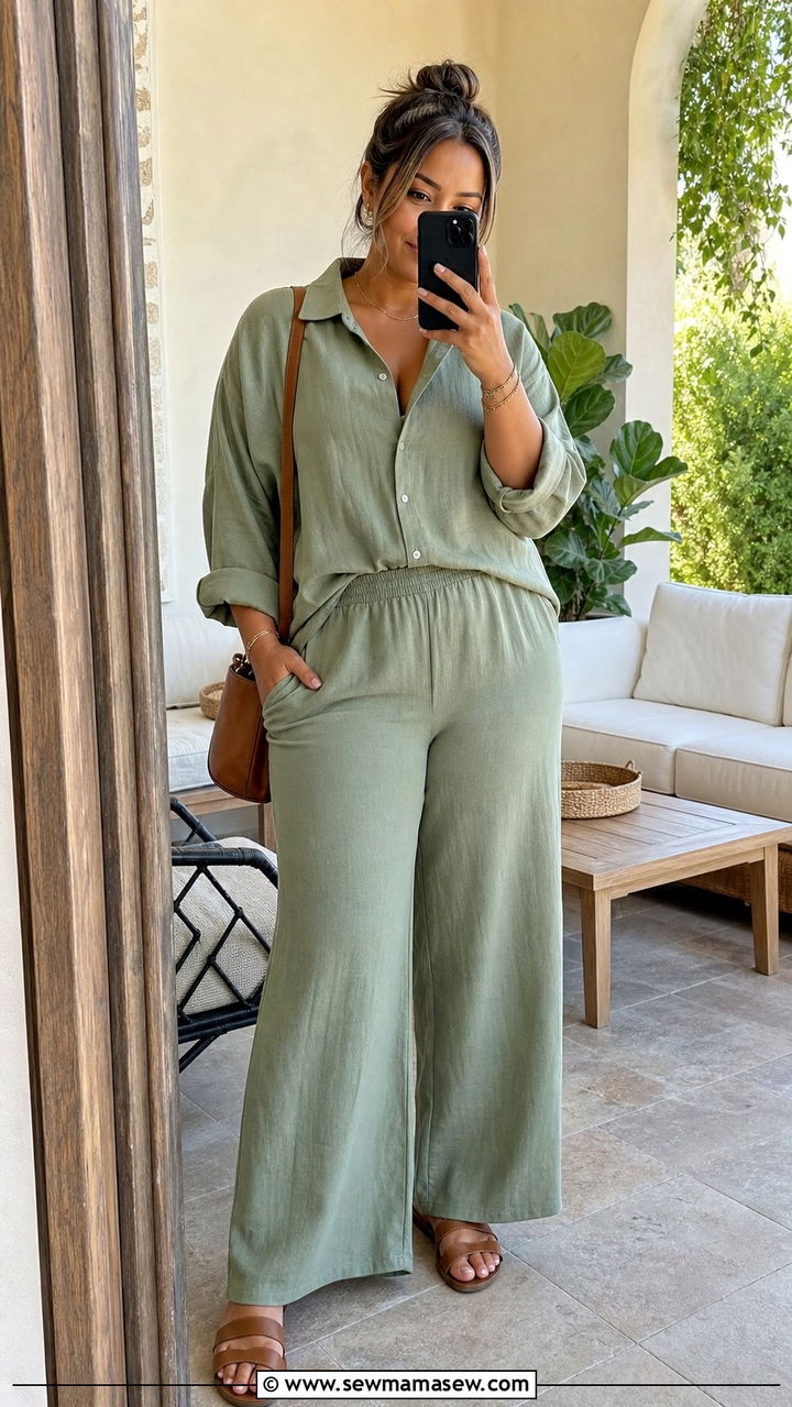 Plus size matching two piece set family reunion - 25 Family reunion outfit ideas plus size