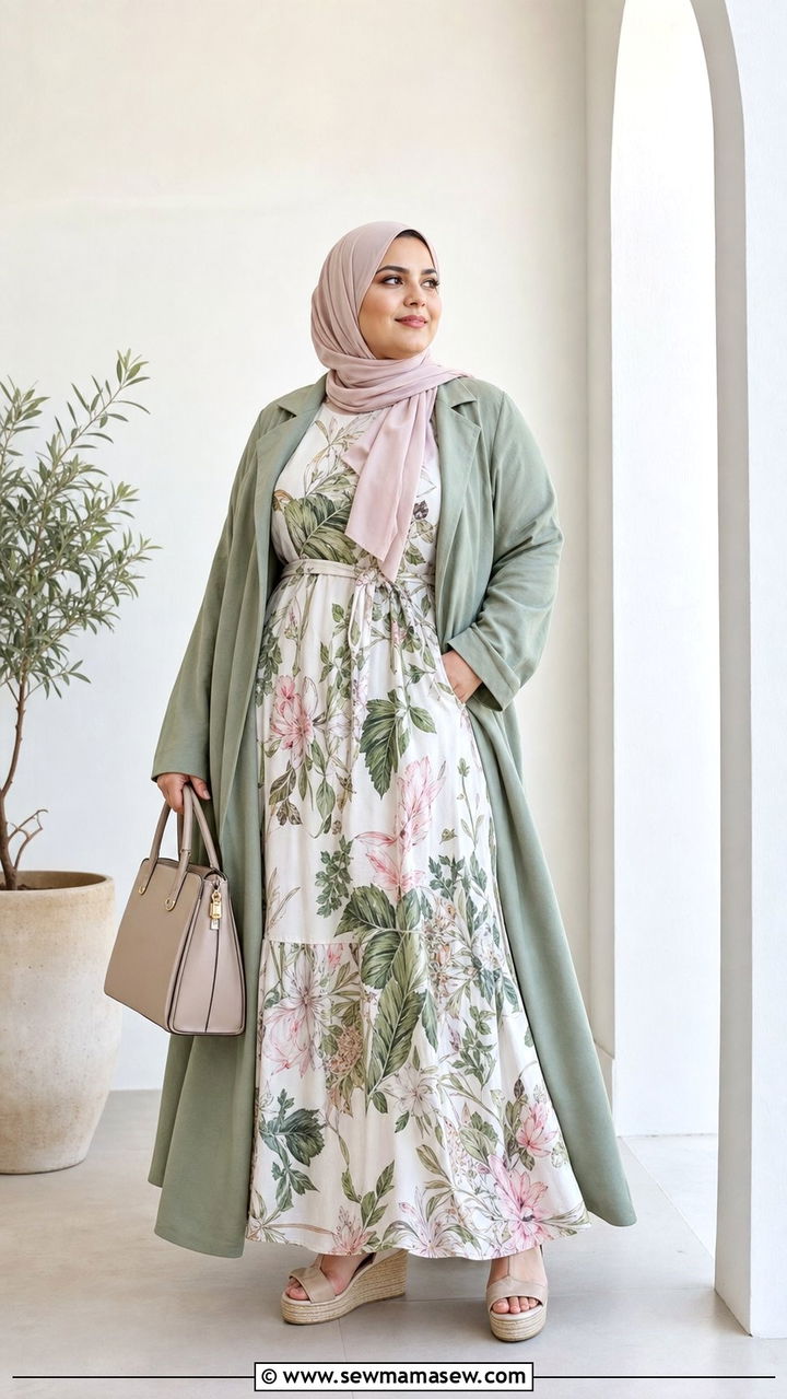 Plus size summer hijab outfit look - 25 summer outfits for hijab women