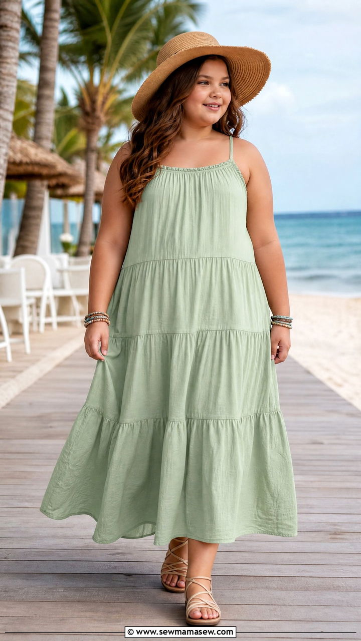 Plus size tween tiered maxi dress outfit - 25 Tween outfit ideas plus size