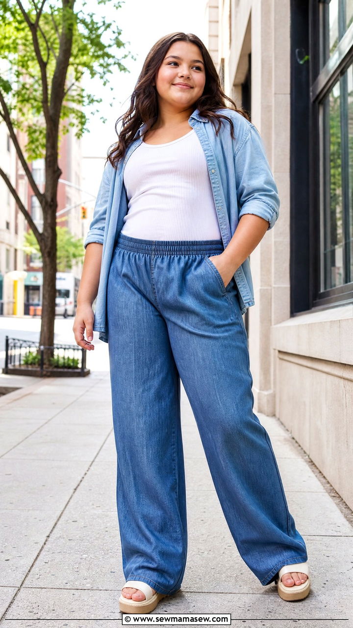 Plus size tween wide leg jeans outfit - 25 Tween outfit ideas plus size