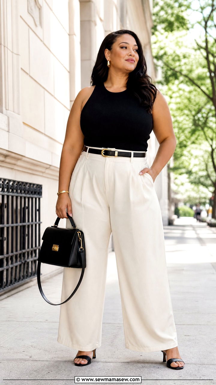 Plus size wide leg pants outfit Eloquii - 20 Plus size from Eloquii