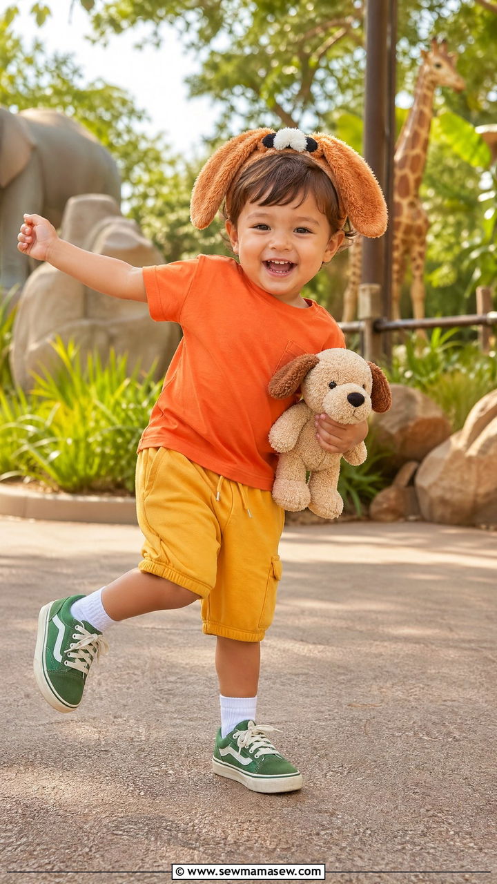 Pluto Inspired Orange and Yellow Playful Outfit - 35 Disney outfit ideas for toddlers