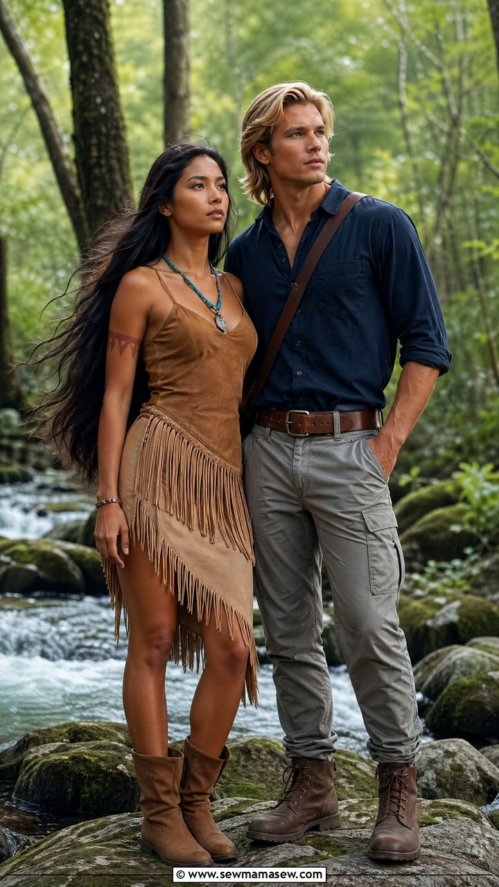 Pocahontas and John Smith Couple Outfit - 35 Disney outfit ideas for couples