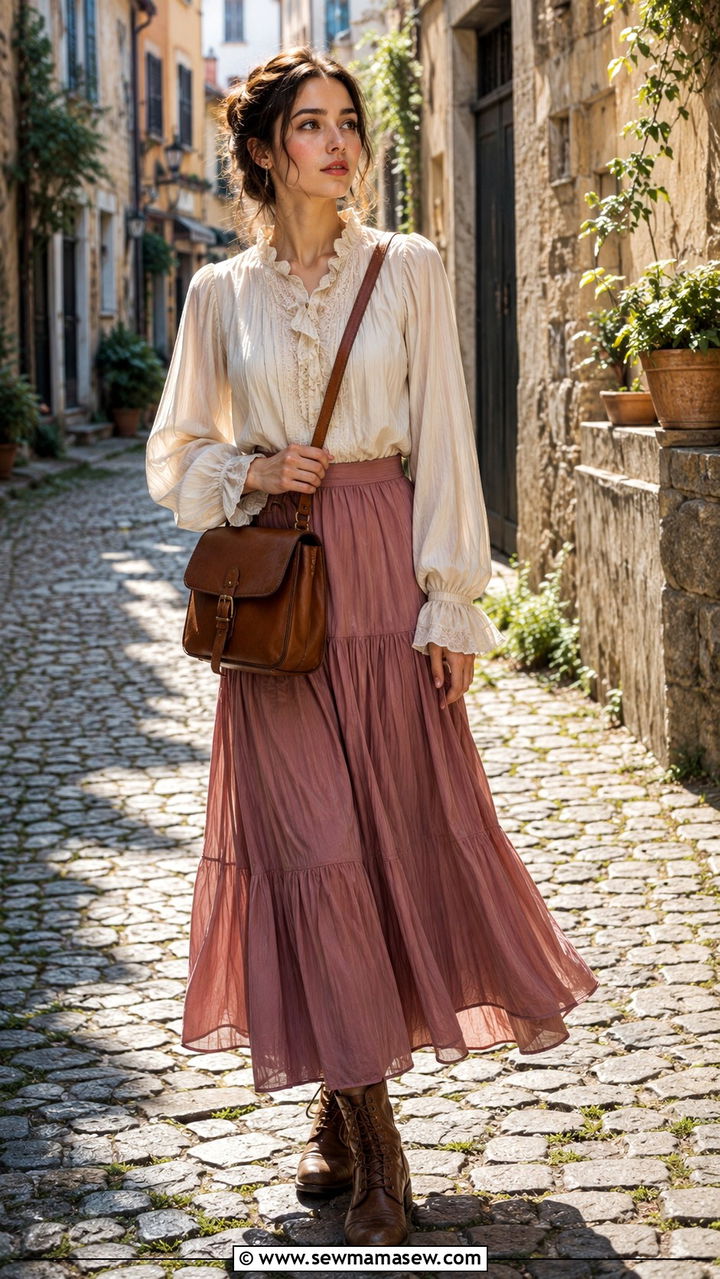 Poet Blouse And Maxi Skirt Outfit - 25 Poetcore outfit ideas